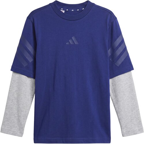 Adidas Majice z dolgimi rokavi FUTURE ICONS 2-IN-1 LONG SLEEVE T-SHIRT Modra Cene