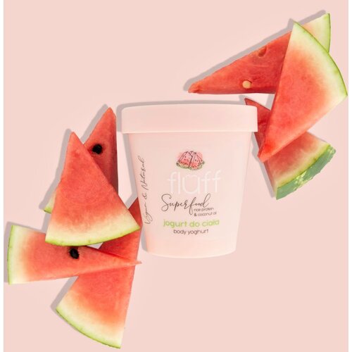 Fluff Superfood Watermelon jogurt za telo Rice Protein &amp;amp; Coconut Oil 180 ml Slike