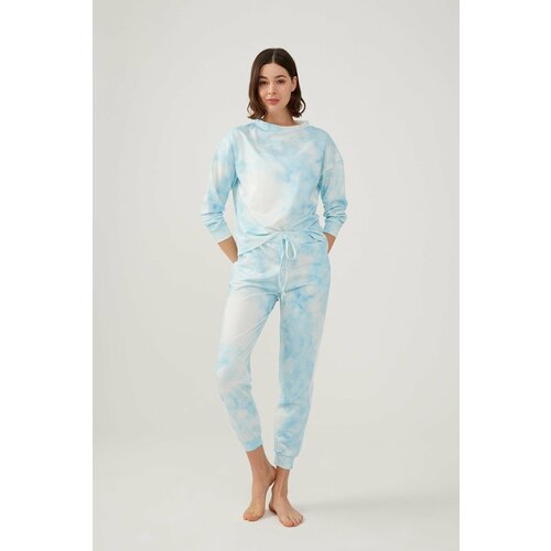 LOS OJOS Pajama Set - Blue - Batik print Cene