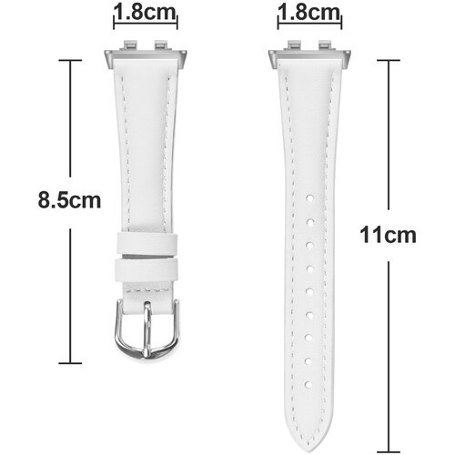 INF Huawei Usnjen Slim Trak za Band 11/11 Pro &ndash; Dvoslojno Usnje, Zaponka White, (5000264471) Cene