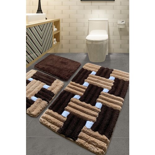 Wallity set 3 prostirke za kupatilo Šareni Cene