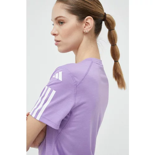 Adidas Kratka majica za vadbo Training Essentials vijolična barva