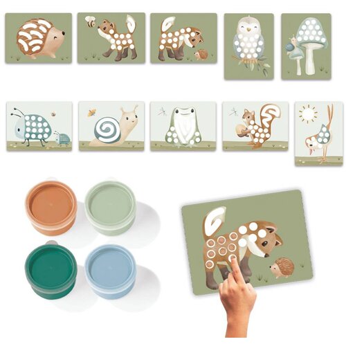 Little Dutch&amp;reg; Set za barvanje s prsti Forest Friends Slike