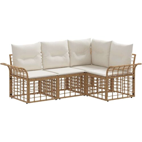  Set vanjskih sofa 4 pcs Prirodna i krema bijela Poliester Cijene