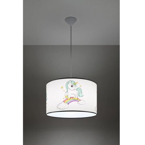 Sollux Lighting Sollux SL.1413 - Dečiji luster na sajli UNICORN 1xE27/15W/230V, prečnik 40 cm Slike