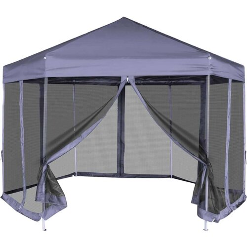  Šestkoten Pop-Up šotor s 6 stranicami temno moder 3,6x3,1 m Cene