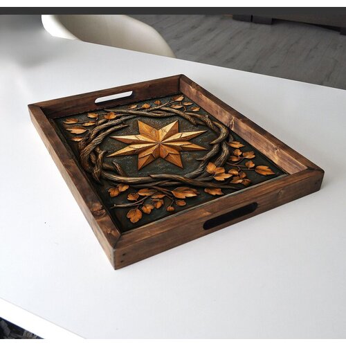 Aberto Design Poslužavnik REF046 48 x 38 x 4 cm, Šareni Cene