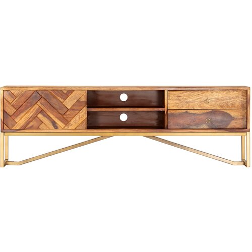 Maison Chic TV omarica - TV stojalo - Televizijska omarica 140x30x45 cm iz trdnega palisandra, (21699536) Slike