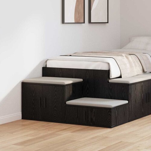 Ormarić za pohranu 2 pcs Crni hrast 108 x 41 x 40 cm Cijene
