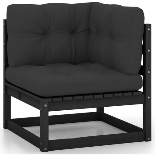 VidaXL Kutna vrtna sofa s antracit jastucima od masivne borovine Slike