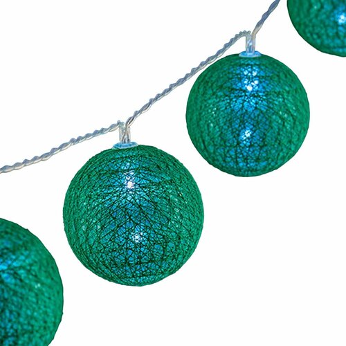  LED kroglični venec Krist+ Zelena 2 m &amp;Oslash; 5 cm Slike