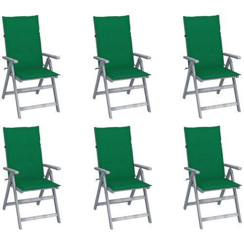  Nagibne vrtne stolice s jastucima 6 kom masivno bagremovo drvo Cijene