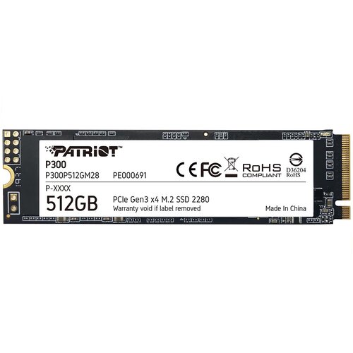 Patriot SSD 512GB M.2;P300 M.2 PCIe Gen 3 x4;up to R/W : 1700/1100MB/s Cijene