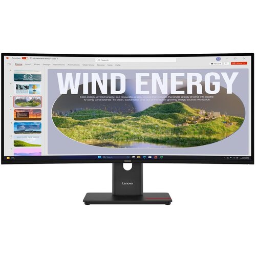Lenovo Monitor ThinkVision T34WD-40, 86 cm (34''), WLED, 21:9, 3440x1440, (5000006394) Cene