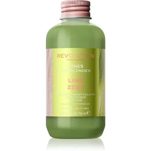 Revolution Haircare London tones for blondes boja za kosu za obojenu kosu za plavu kosu za sve tipove kose 150 ml nijansa lime zest