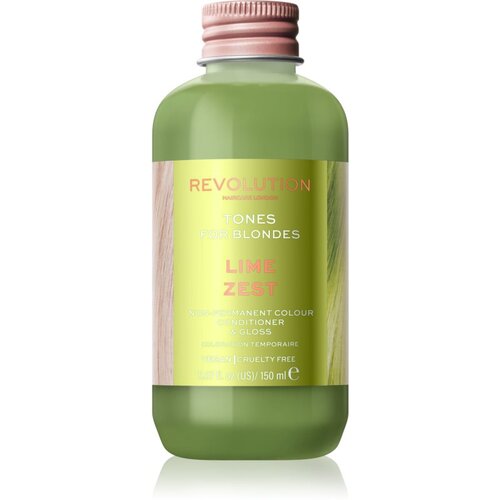 Revolution Haircare London tones for blondes boja za kosu za obojenu kosu za plavu kosu za sve tipove kose 150 ml nijansa lime zest Slike