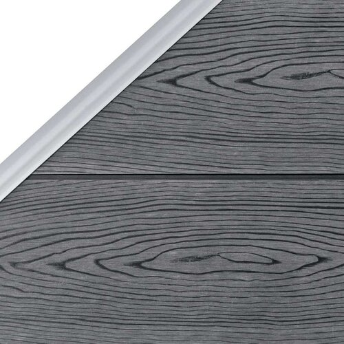 VidaXL Panel za ogradu WPC 95 x (105 - 180) cm sivi Slike