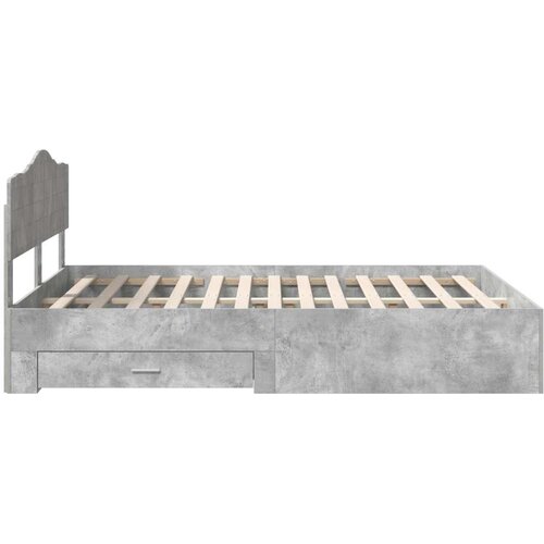  Okvir za krevet s uzglavljem Betonski sivi 160 x 200 cm Slike
