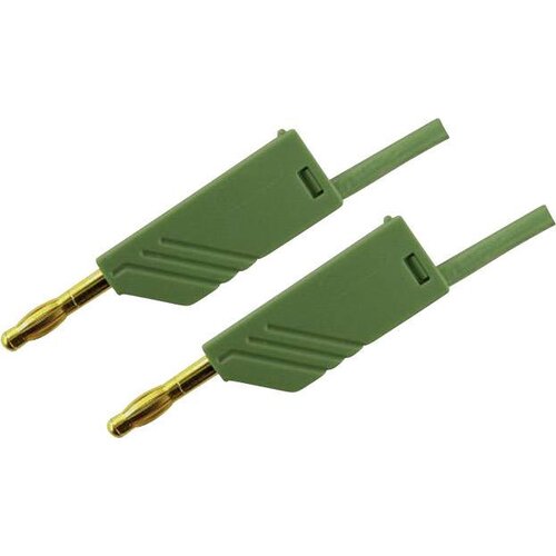SKS Hirschmann 4mm PVC-test lead\, on both sides stackable plugs - Au\, 2\,5mm&sup2;\, 150 cm, (20423351) Cene