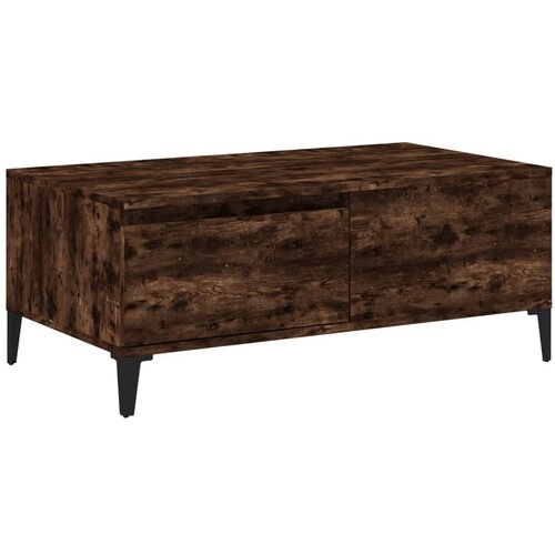 Maison Chic Klubska mizica - kavna mizica - Nizka mizica dimljeni hrast 90x50x36,5 cm inženirski les, (21754985) Cene