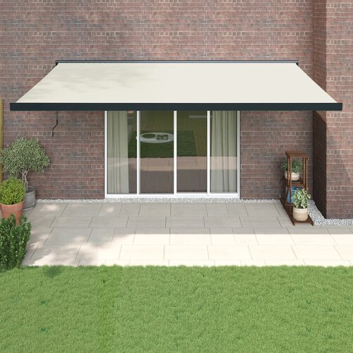 Tenda na uvlačenje krem 5 x 3 m od tkanine i aluminija Cijene