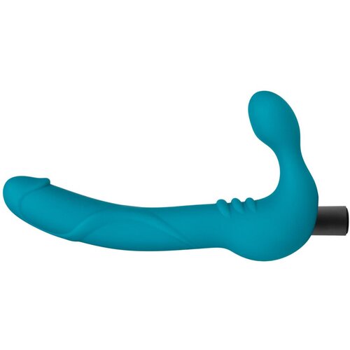 Temptasia Vibracijski strap on dildo brez pasu - Luna, moder Slike