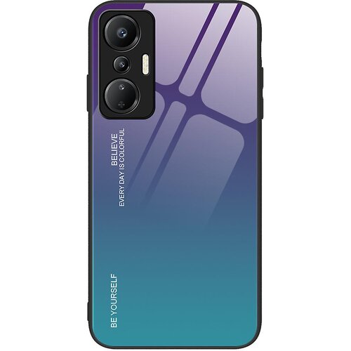 INORCO Za Infinix Hot 20S 4G protipra&amp;scaron;no gradientno kaljeno steklo hrbtne lupine PC + TPU telefonska torbica, (22033432) Slike