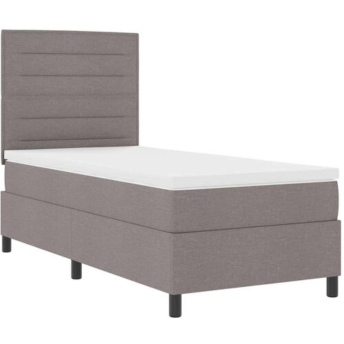 Box spring krevet Sivo-smeđa 90 x 200 cm tkanina Slike