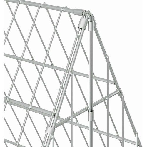  Kavez za zečeve Srebrno 215 x 100 x 85 cm Cinkani čelik Slike