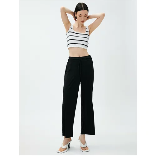 Koton Wide Leg Trousers with Tie Waist