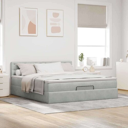  Otomanski krevet s madracem&amp;amp;amp LED 180x200cm bar&amp;scaron;unasti Slike