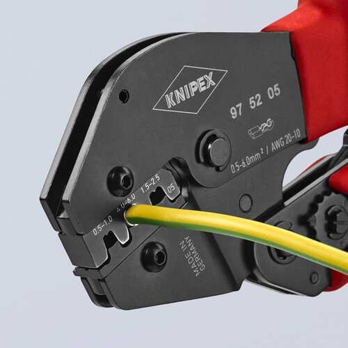 Knipex kle&amp;scaron;ta za krimpovanje za neizolovane otvorene konektore 0,5 - 6,0 mm&amp;sup2; (97 52 05) Slike