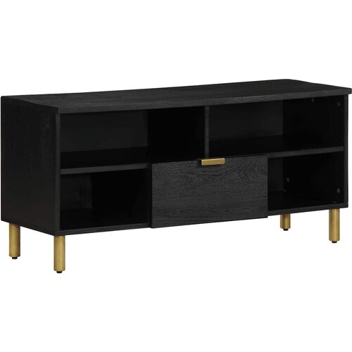 TV ormarić crni 100 x 33 x 46 cm od konstruiranog drva Cene