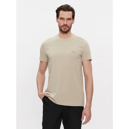 Calvin Klein Majica K10K112724 Bež Slim Fit