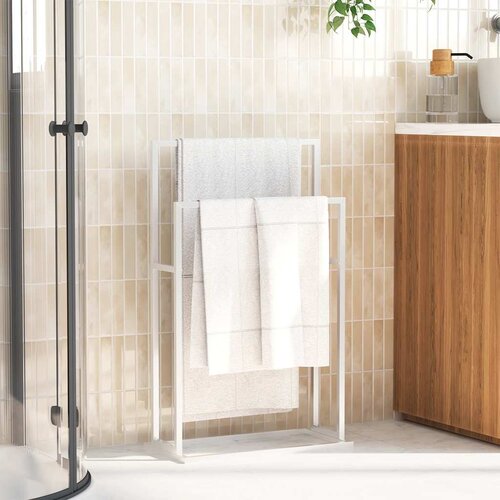  Samostojeći stalak za ručnike bijeli 48 x 24 x 78,5 cm željezni Cijene