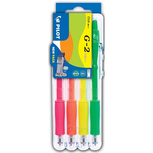 Pilot gel pisalo G2 07 Neon Set2Go, etui 4, (21655839) Slike