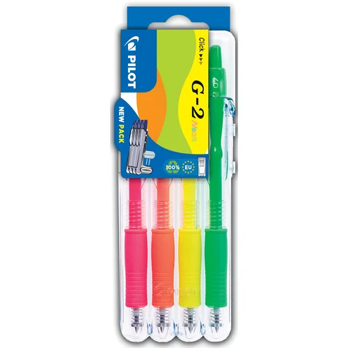 Pilot gel pisalo G2 07 Neon Set2Go, etui 4, (21655839)