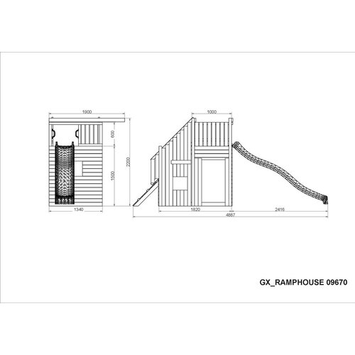 Fungoo Set RAMPHOUSE - drveno dječje igrali&amp;scaron;te Slike