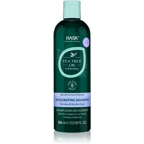 Hask Tea Tree Oil & Rosemary osvežujoči šampon za suho in srbeče lasišče 355 ml
