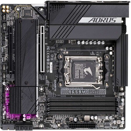 Gigabyte matična plo&amp;scaron;ča B650M AORUS ELITE, AM5, micro ATX Slike