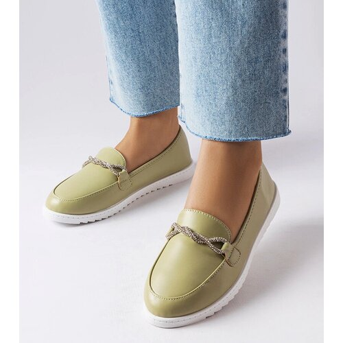 Gemre Green moccasins with rhinestones Paola Cijene