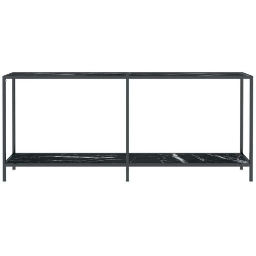 VidaXL Konzolni stol crni 180 x 35 x 75,5 cm od kaljenog stakla Slike