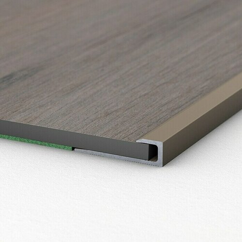 LOGOCLIC Zavr&amp;scaron;ni profil 143 (Mat plemeniti čelik, 1 m x 27 mm x 7,6 mm, Vrsta montaže: Vijci) Slike