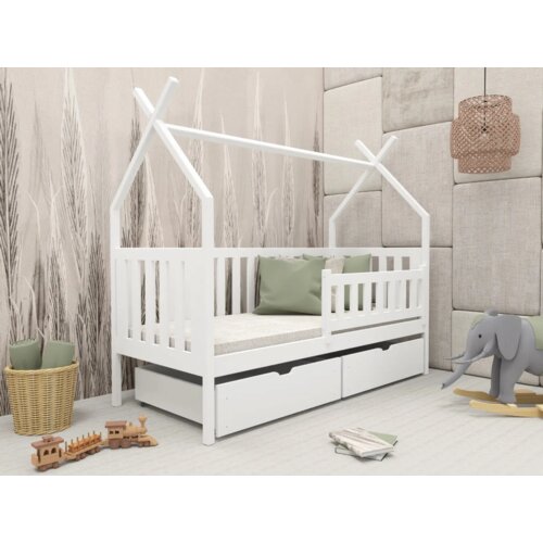  drveni dečiji krevet simba sa fiokom - beli - 160/180x80 cm Cene