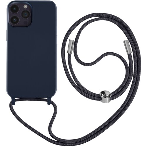 AVIZAR Poltoga etui na vrvico za iPhone 14 Pro Max z mehko notranjostjo, ovratnikom - modra, (20640161) Cene