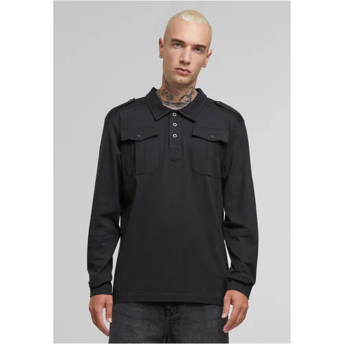 Brandit Jersey Willis Polo Shirt with Long Sleeves Black