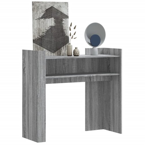 VidaXL Konzolni stol siva boja hrasta 100x35x90 cm konstruirano drvo Slike