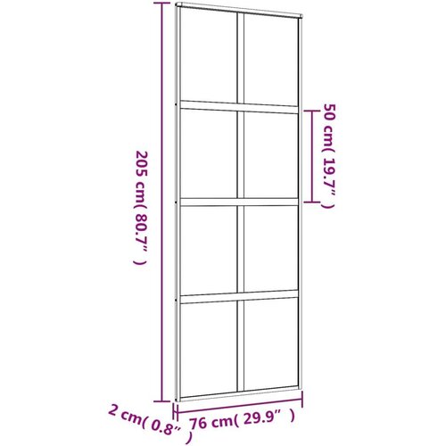 VidaXL Klizna vrata zlatna 76x205 cm matirano staklo ESG i aluminij Slike