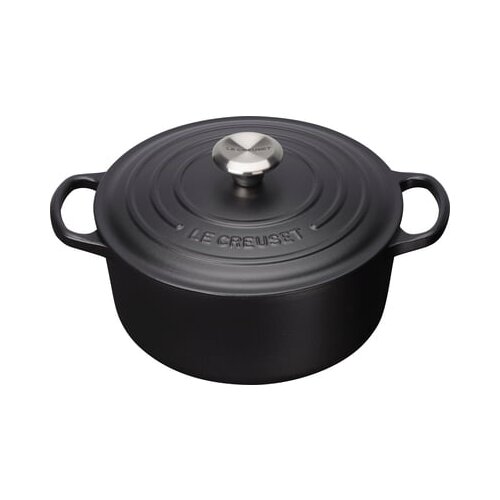 Le Creuset Okrogli lonec Signature premer 20 cm - Črna Slike