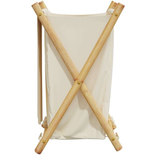 VidaXL Ko&amp;scaron;ara za rublje krem bijela 41 5 x 36 x 63 5 cm od bambusa Slike